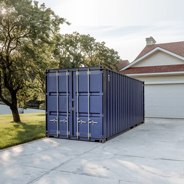 residential storage containers have easy-to-open doors and can be accessed for loading and unloading using a forklift or loading ramp